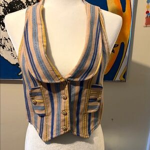 Striped Sleeveless Vest Top